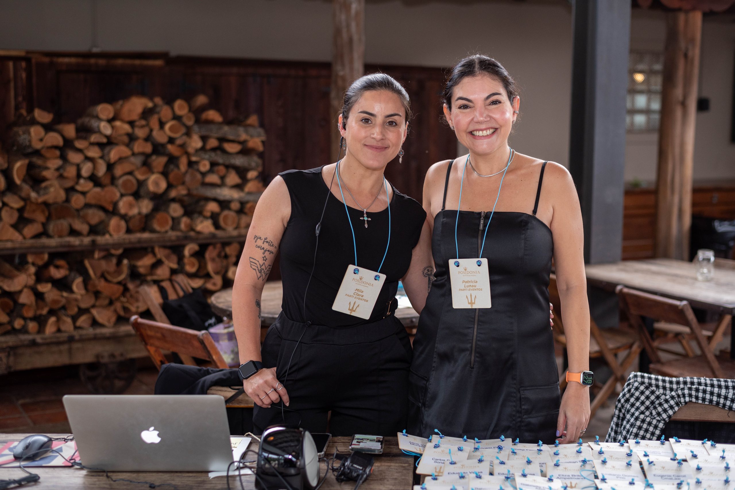 Two team members from Posidonia Shipping Corporate Event at The Armadillo Palace